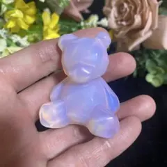 ピンクオパライトくまちゃん クマ カクカクくま