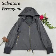 I157 美品 M 38 サルヴァトーレフェラガモ ナイロンJKT レディース