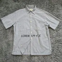J.CREW ギンガムチェック 半袖シャツ Sサイズ サッカー生地 ネイビー