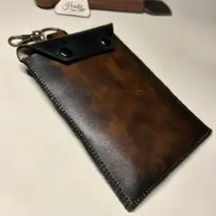 ナスカンレザーポーチ　本革使用