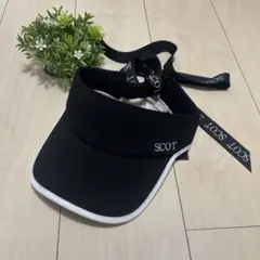 【新品】SCOTCLUBリボン付き ブラック　バイザー