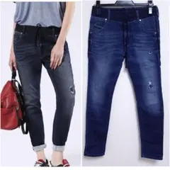 超美品 DIESEL デニム ストレッチ スウェット ジョグジーンズ パンツ