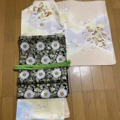 新品未使用菊柄が素敵な河合織物錦袋帯
