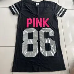 PINK VネックTシャツ XS PINK LOVE TシャツS 2枚セット