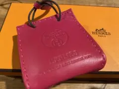 未使用☆HERMESサックオランジュバッグチャーム(ローズメキシコ)