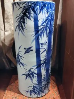 中古 陶器製 傘立て 有田焼 肥前 峯右衛門作 アンブレラスタンド X15188 中古 陶器製 傘立て 有田焼 肥前 峯右衛門作 アンブレラスタンド