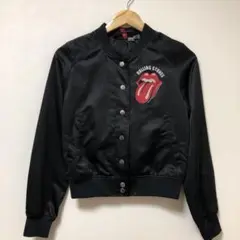 Hu0026M ローリングストーンズ スカジャン ブラック プリント 大人 素敵 ロック