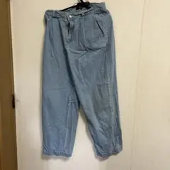 Beno ワイドパンツ Lサイズ ライトブルー