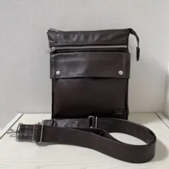 【新品同様】PORTER ポーター フリースタイル　ショルダーバッグ　ブラウン