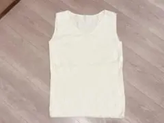 ノースリーブ ワイドリブ Vネックセーター M