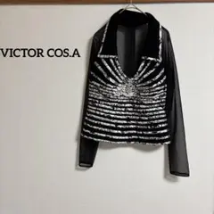 VICTOR COS.A 長袖シャツ ブラック/ホワイト