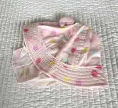 トイザラス 女の子 キッズ クマ耳 ベビー用ピンク水玉帽子 46cm
