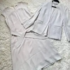 美品✨ セオリーリュクス ノーカラージャケット ワンピース アイボリー 38 M