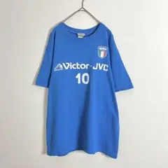 半袖Tシャツ　イタリア　プリント　背番号10　No.10　ブルー　青