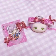 B8 デコケース トレカケースデコ ヘッドドレス おまんじゅう リボン セット