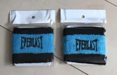 ☆未使用☆ EVERLAST リストバンド ☆ ブルー×ブラック ２点セット