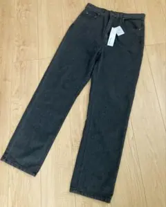 【新品】アルマデザイン ストレート デニムパンツ ジーンズ ブラック L
