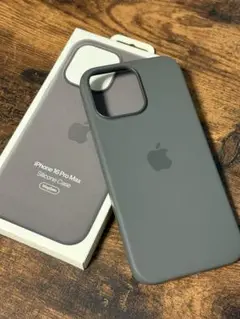 純正 iPhone 16 Pro Max シリコンケース グレー 箱付き