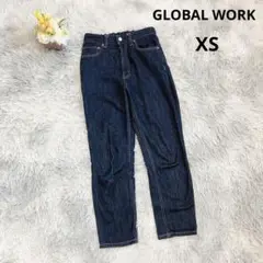 【グローバルワーク】テーパードデニム ジーンズ (XS) 小さめ インディゴ