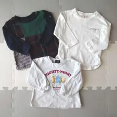 90cm プティマイン 長袖 Tシャツ 3枚セット