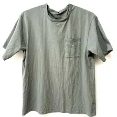 ワークマン　グリーン　カーキ　Tシャツ LLサイズ ポケット付き