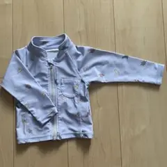 水色 動物柄 ラッシュガード 80