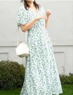 fifth　花柄半袖カシュクールワンピース