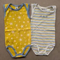 PETIT BATEAU◆プチバトー◆ロンパース◆2枚セット◆36m