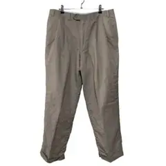 CHAPS ベージュ スラックス プリーツ入り