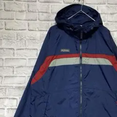 コロンビア　マウンテンパーカーネイビーM ロゴ刺繍アウトドア826
