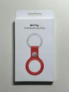【新品】純正 AirTag ファインウーブンキーリング・コーラル②