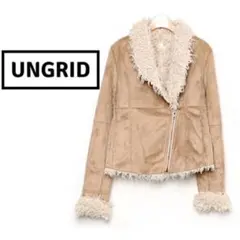 ungrid ファー ボア ムートンライダースジャケット