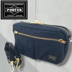 【美品】ポーター　PORTER　ドラフト　ショルダーバッグ　ボディバッグ　紺