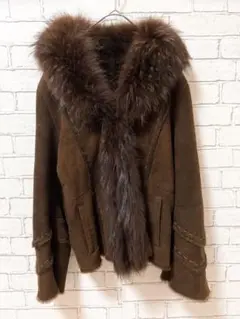 ムートンジャケット コート ブラウン