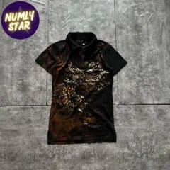 archive grunge polo shirt black brown