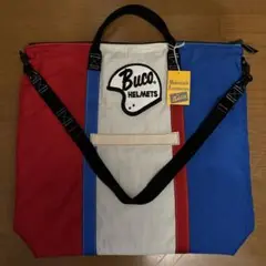 新品未使用　リアルマッコイズ　BUCO ヘルメットバッグ　トリコロール 新品未使用 リアルマッコイズ BUCO ブコ ヘルメットバック