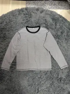 SHEIN ボーダーデザイン 長袖 カットソー 【LLサイズ】