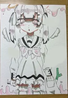 手書きイラスト　天使ちゃん　萌え絵