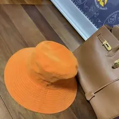 エルメス オレンジ ハット 帽子 57 シャネル セリーヌ ブルネリ ロエベ