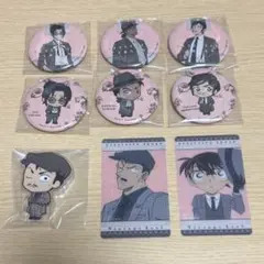 名探偵コナン セガラッキーくじ 缶バッジ アクリルブロック イラストカード
