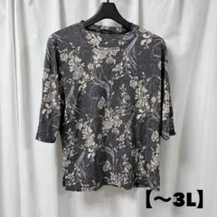大きいサイズ　charmante 薔薇柄　トップス　〜3L