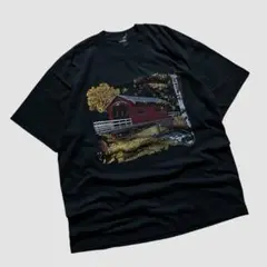 90s 風景プリント tシャツ