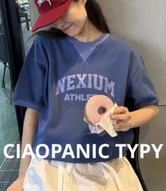 CIAOPANIC TYPY ミニ裏毛カレッジロゴ半袖スウェット　セール　新品