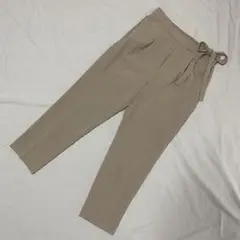 REINAHOSHI レイナホシ　テーパードパンツ　ベージュ ウエストリボン