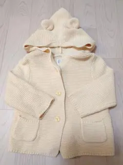 babyGAP ベビーギャップ フード付 カーディガン 70cm アイボリー