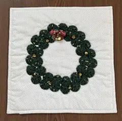 クリスマスリースのタペストリー 30cm×30cm