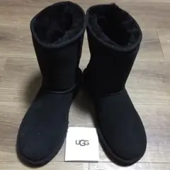 新品未使用!正規品UGGムートンブーツクラシックショートⅡブラック25センチ