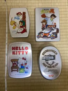 【レトロ】アルミ弁当箱、小物入れ4点セット