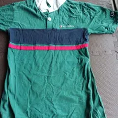 Champion ボタン付きポロシャツ 半袖 緑