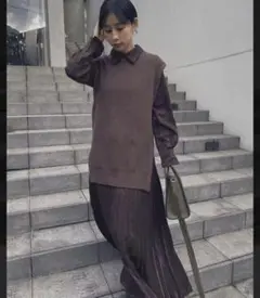VEST WITH PLEATS DRESS